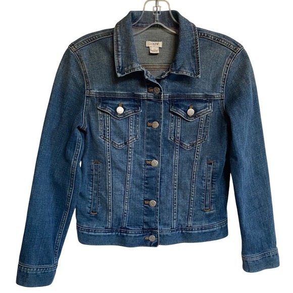J. Crew Factory Women's Blue Denim Trucker‎ Jacket - XS - Picture 2 of 13